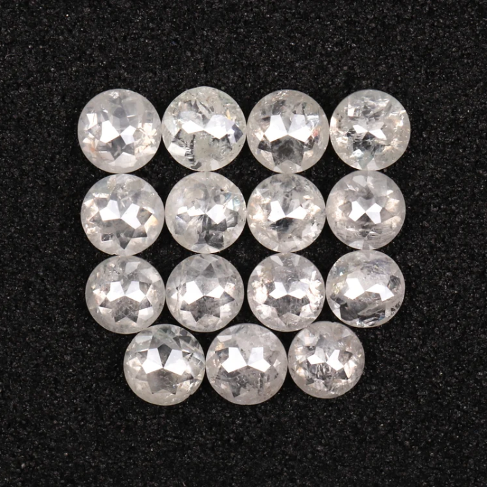 Natural Round Rose Cut White Loose Earth Mined Diamond