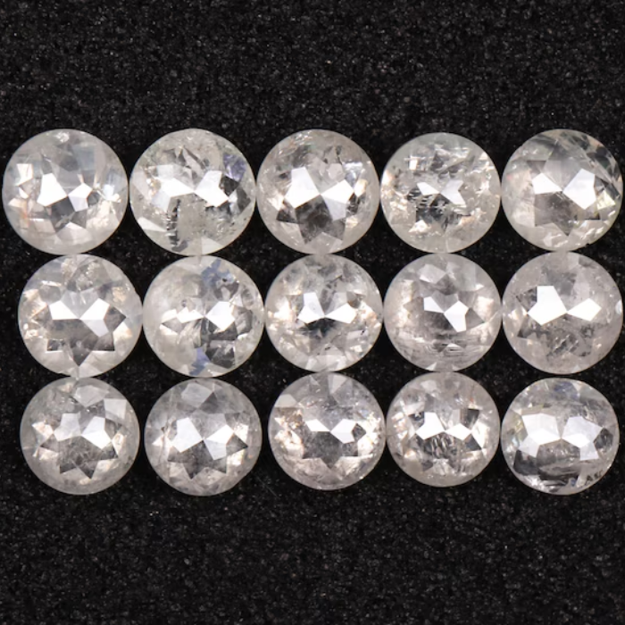 Natural Round Rose Cut White Loose Earth Mined Diamond