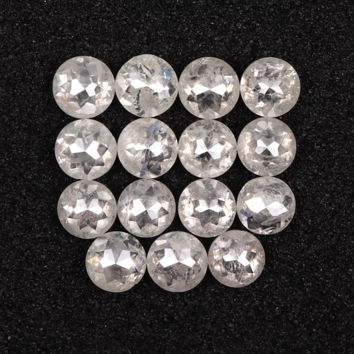Natural Round Rose Cut White Loose Earth Mined Diamond