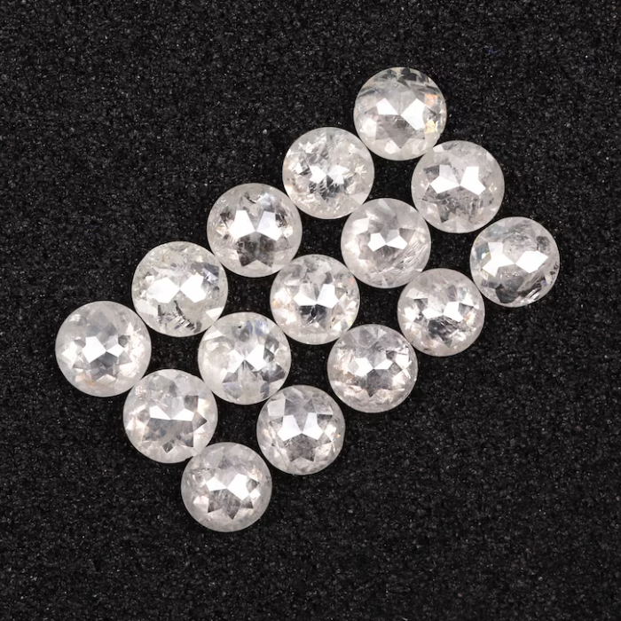 Natural Round Rose Cut White Loose Earth Mined Diamond