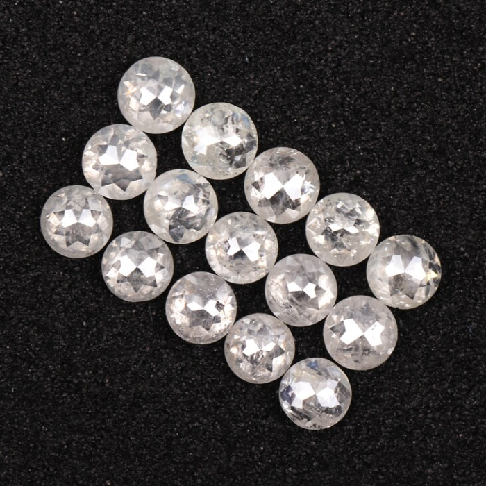 Natural Round Rose Cut White Loose Earth Mined Diamond