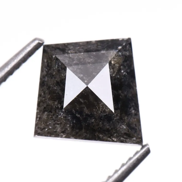 Natural Salt and Pepper Kite Cut Diamond