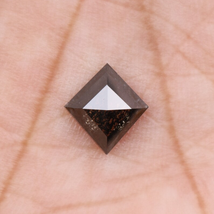 Natural Salt and Pepper Kite Cut Diamond
