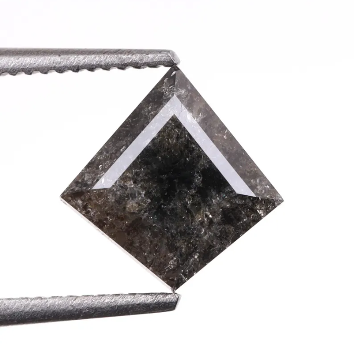 Natural Salt and Pepper Kite Cut Diamond