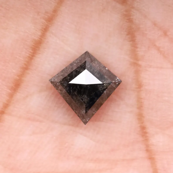 Natural Salt and Pepper Kite Cut Diamond