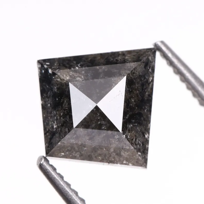 Natural Salt and Pepper Kite Cut Diamond