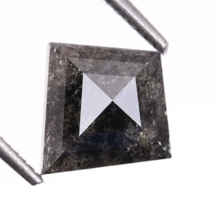 Natural Salt and Pepper Kite Cut Diamond