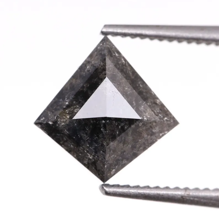 Natural Salt and Pepper Kite Cut Diamond