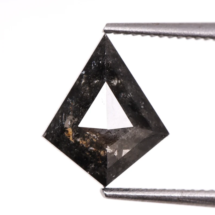 Natural Salt and Pepper Loose Kite Cut Diamond