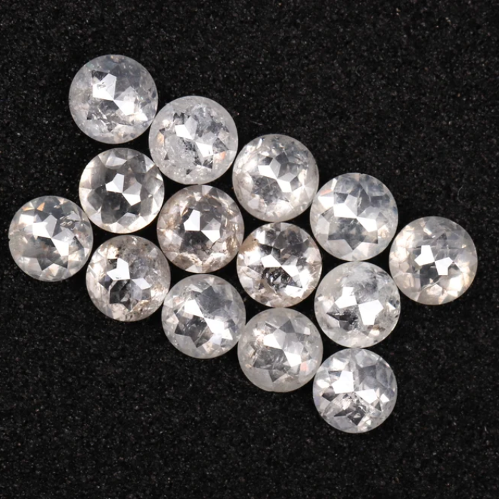 Natural White Loose Round Rose Cut Earth Mined Diamond - Minimal Carbon