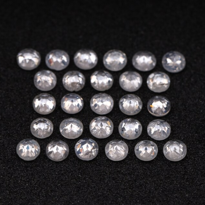 Natural White Loose Round Rose Cut Earth Mined Diamond - Minimal Carbon
