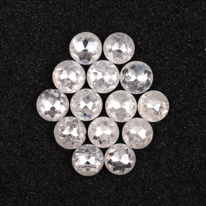 Natural White Loose Round Rose Cut Earth Mined Diamond