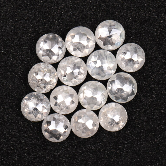 Natural White Loose Round Rose Cut Earth Mined Diamond