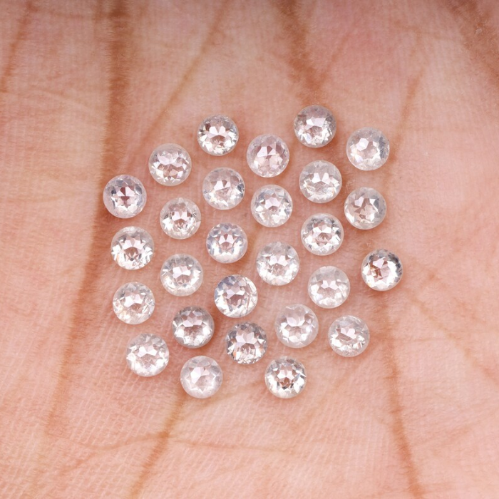 Natural White Loose Round Rose Cut Earth Mined Diamond - Minimal Carbon