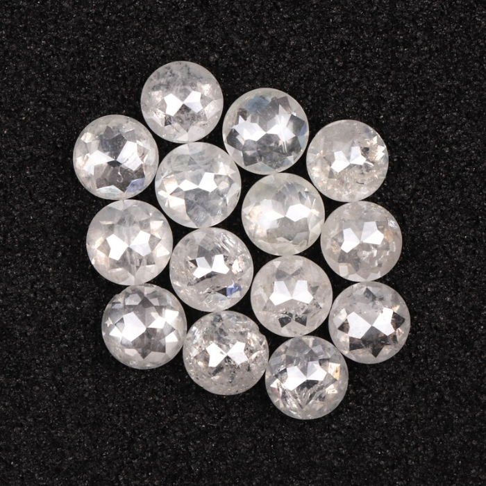 Natural White Loose Round Rose Cut Earth Mined Diamond