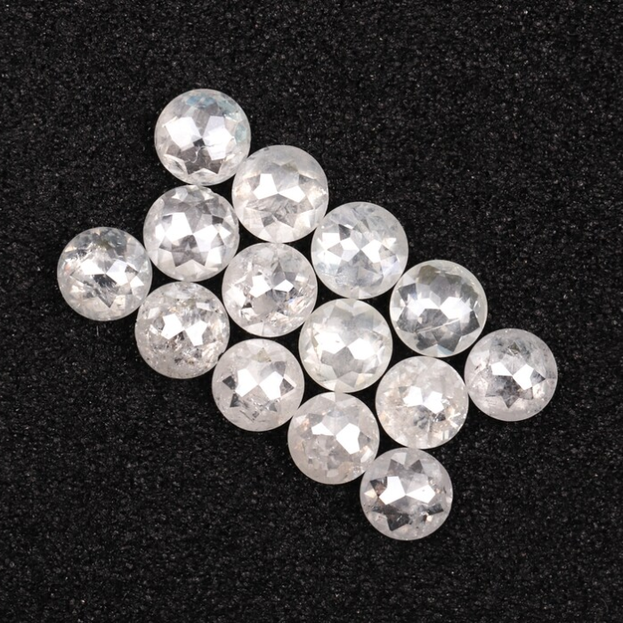  Natural White Loose Round Rose Cut Earth Mined Diamond