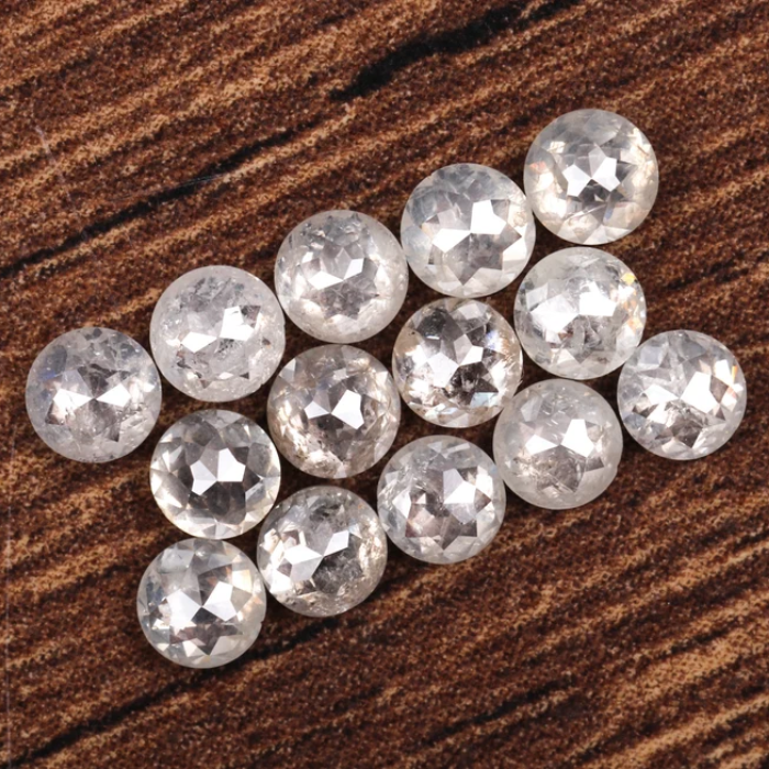 Natural White Loose Round Rose Cut Earth Mined Diamond - Minimal Carbon