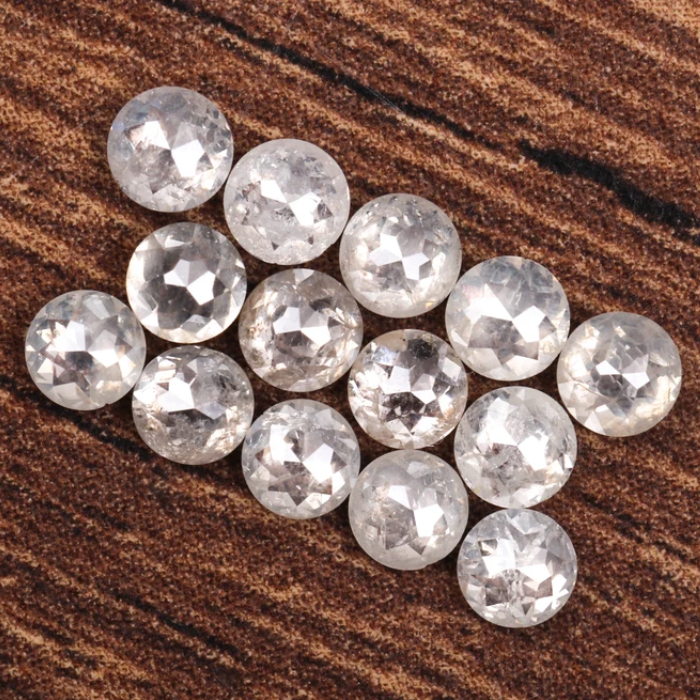 Natural White Loose Round Rose Cut Earth Mined Diamond - Minimal Carbon