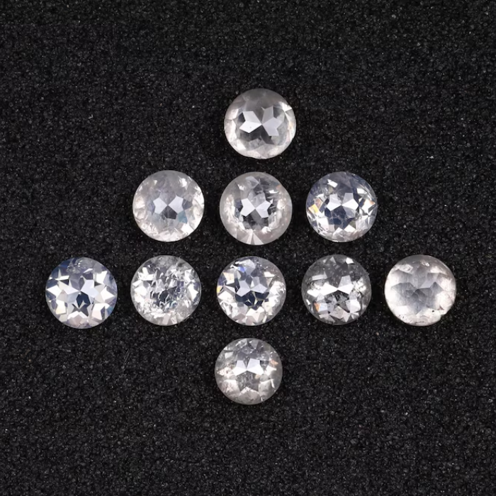 Natural White Milky Round Rose Cut Earth Mined Diamond