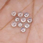 Natural White Milky Round Rose Cut Earth Mined Diamond