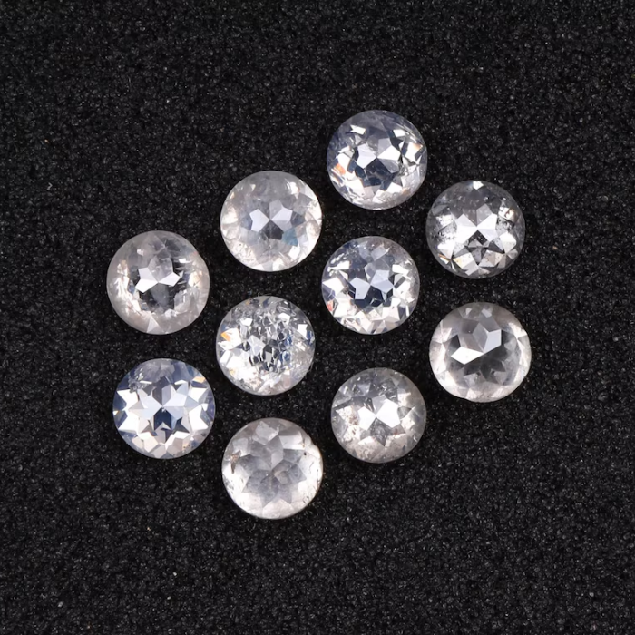 Natural White Milky Round Rose Cut Earth Mined Diamond