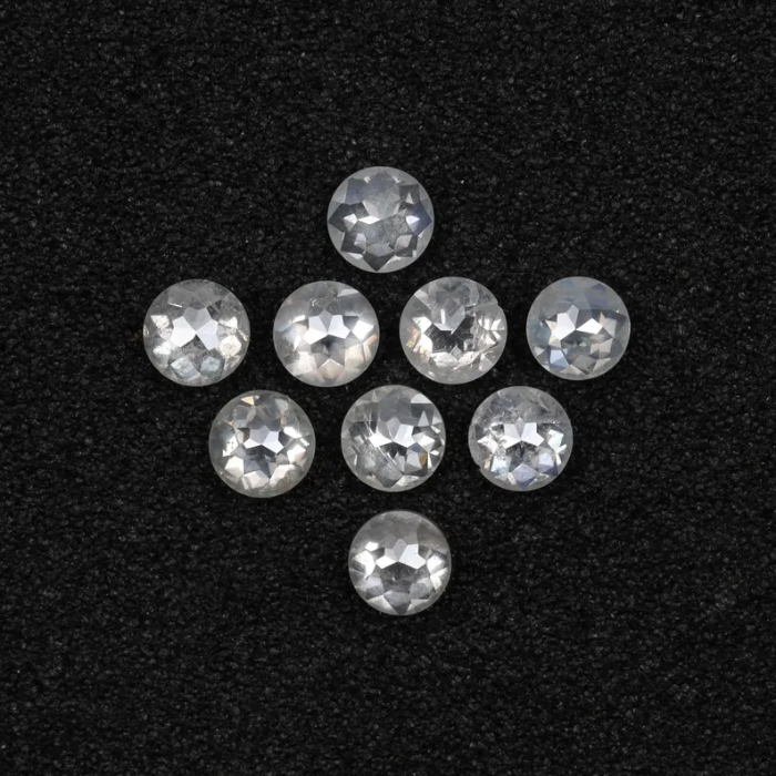 Natural White Round Rose Cut Earth Mined Diamond - Minimal Carbon