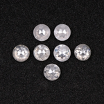 Natural White Round Rose Cut Earth Mined Diamond