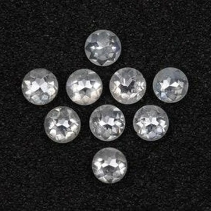 Natural White Round Rose Cut Earth Mined Diamond - Minimal Carbon