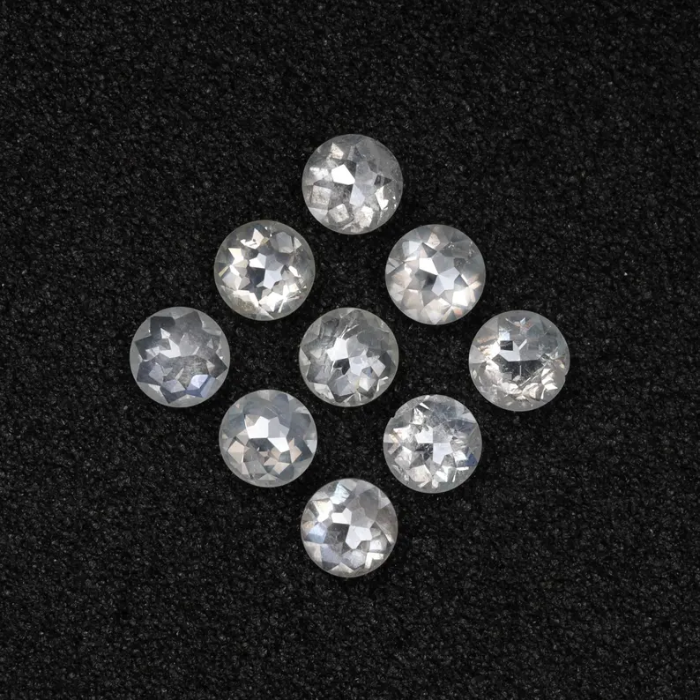 Natural White Round Rose Cut Earth Mined Diamond - Minimal Carbon