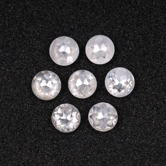 Natural White Round Rose Cut Earth Mined Diamond