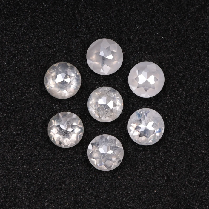 Natural White Round Rose Cut Earth Mined Diamond