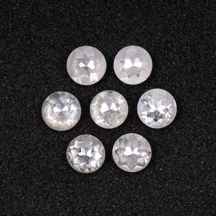 Natural White Round Rose Cut Earth Mined Diamond