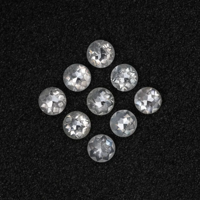 Natural White Round Rose Cut Earth Mined Diamond - Minimal Carbon