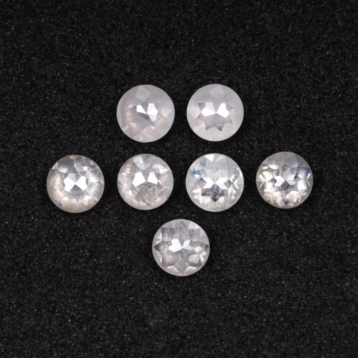Natural White Round Rose Cut Earth Mined Diamond