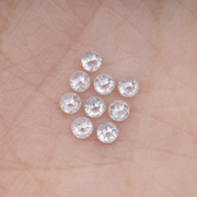 Natural White Round Rose Cut Earth Mined Diamond - Minimal Carbon