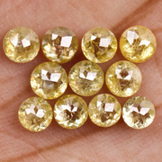 Natural Yellow Round Rose Cut Earth Mined Diamond