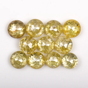 Natural Yellow Round Rose Cut Earth Mined Diamond