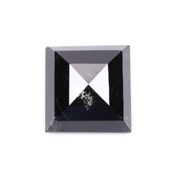 salt and pepper natural loose black princess cut diamond