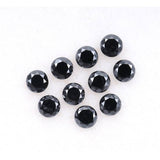 0.38 CT, 2.0 MM Enhanced Black Color Diamond  Round Brilliant Cut Diamond Natural Loose Earth Mined Diamond