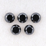 0.78 CT, 3.0 To 3.1 MM Natural Black Diamond Round Brilliant Cut Diamond