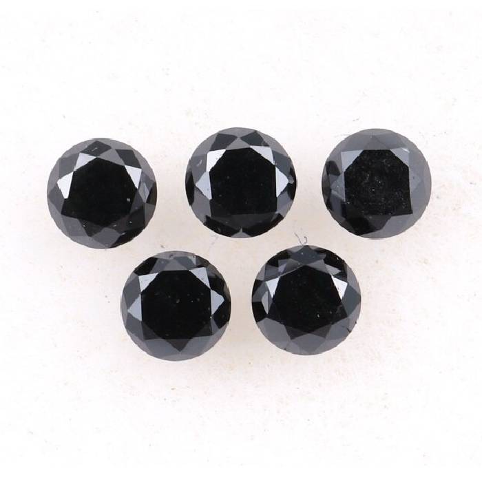 0.15 CT, 2.0 MM Natural Black Round Brilliant Cut Diamond Natural Loose Diamond For Engagement Ring