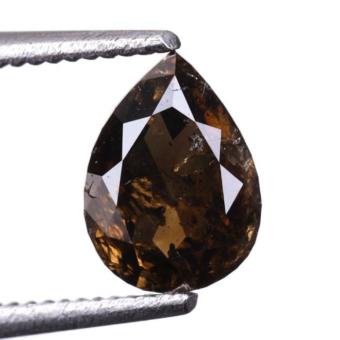 Natural Brown Pear Cut 0.55 CT, 6.1x4.5mm Loose Earth Mined Diamond