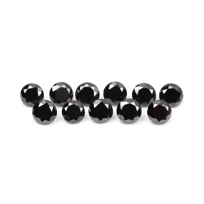 1 CT, 2.1 To 3.2 MM Enhanced Black Diamond Round Brilliant Cut Diamond