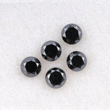 0.78 CT, 3.0 To 3.1 MM Natural Black Diamond Round Brilliant Cut Diamond