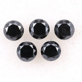 0.15 CT, 2.0 MM Natural Black Round Brilliant Cut Diamond Natural Loose Diamond For Engagement Ring