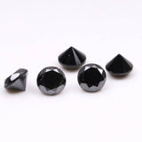 0.78 CT, 3.0 To 3.1 MM Natural Black Diamond Round Brilliant Cut Diamond