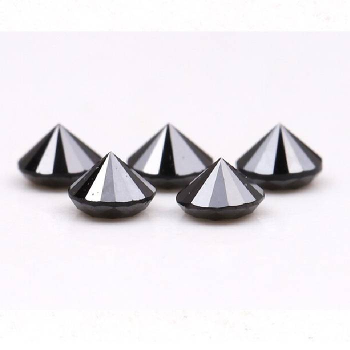 0.15 CT, 2.0 MM Natural Black Round Brilliant Cut Diamond Natural Loose Diamond For Engagement Ring