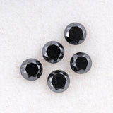 0.78 CT, 3.0 To 3.1 MM Natural Black Diamond Round Brilliant Cut Diamond