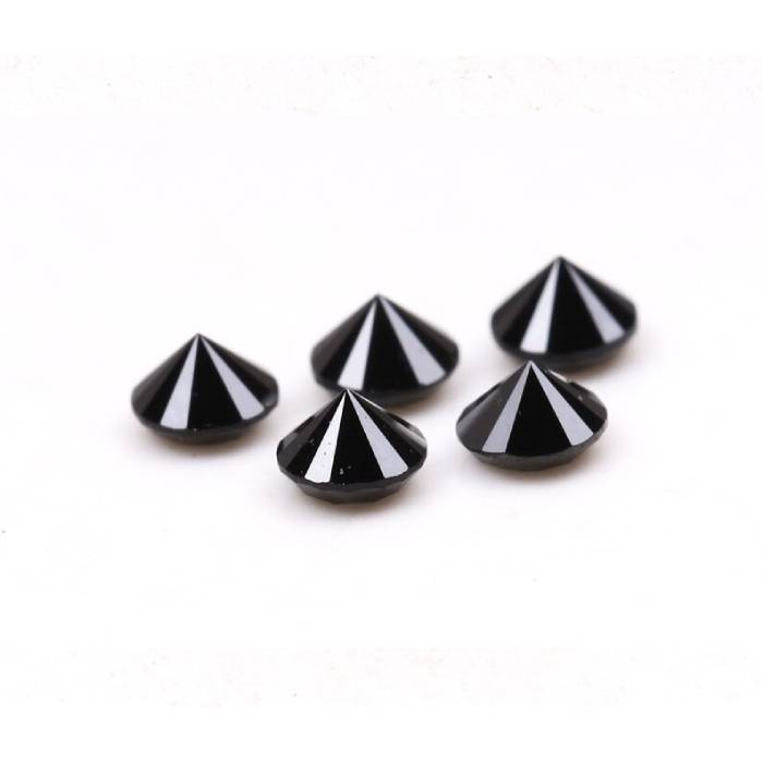0.15 CT, 2.0 MM Natural Black Round Brilliant Cut Diamond Natural Loose Diamond For Engagement Ring