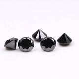 0.78 CT, 3.0 To 3.1 MM Natural Black Diamond Round Brilliant Cut Diamond